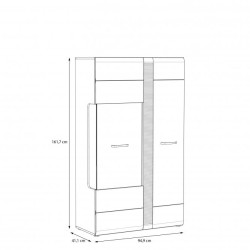 Witryna prawa Locarno Typ LCRV521R Meble Forte Kolekcja Locarno