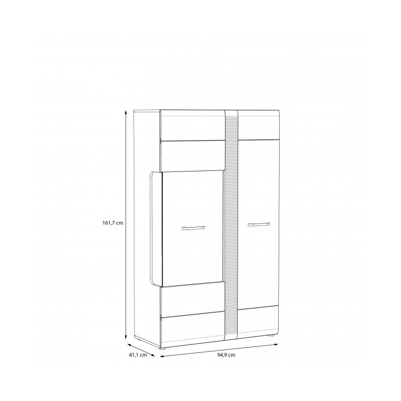 Witryna prawa Locarno Typ LCRV521R Meble Forte Kolekcja Locarno