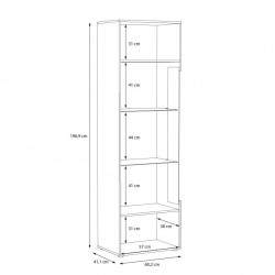 Witryna lewa Locarno Typ LCRV711L Meble Forte Kolekcja Locarno
