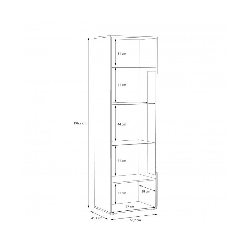 Witryna lewa Locarno Typ LCRV711L Meble Forte Kolekcja Locarno