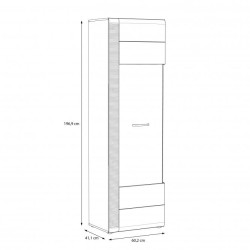 Witryna lewa Locarno Typ LCRV711L Meble Forte Kolekcja Locarno