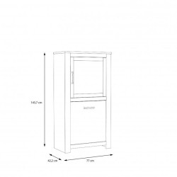 Witryna prawa Havanna Typ HVNV411R Meble Forte Kolekcja Havanna Witryna prawa Havanna Typ HVNV411R Meble Forte Kolekcja Havanna