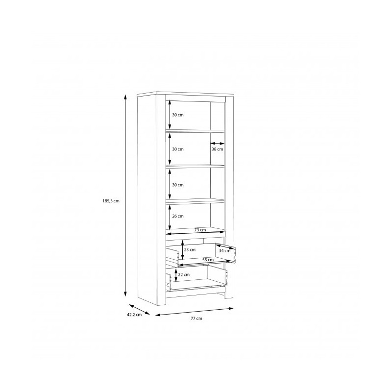 Regał Havanna Typ HVNR712 Meble Forte Kolekcja Havanna