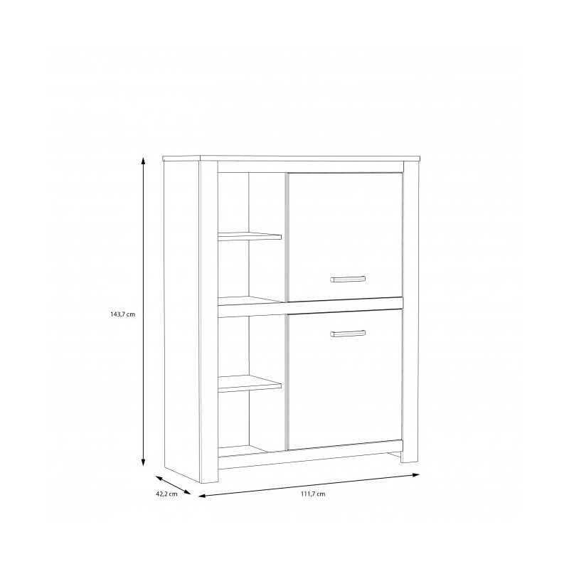 Regał prawy Havanna Typ HVNS421R Meble Forte Kolekcja Havanna