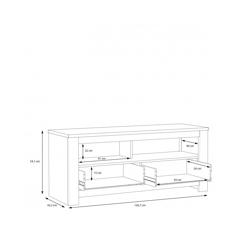 Szafka RTV Havanna Typ HVNT121 Meble Forte Kolekcja Havanna