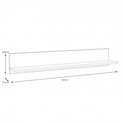 Półka wisząca Havanna Typ HVNB02 Meble Forte Kolekcja Havanna Półka wisząca Havanna Typ HVNB02 Meble Forte Kolekcja Havanna