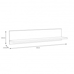 Półka wisząca Havanna Typ HVNB01 Meble Forte Kolekcja Havanna Półka wisząca Havanna Typ HVNB01 Meble Forte Kolekcja Havanna