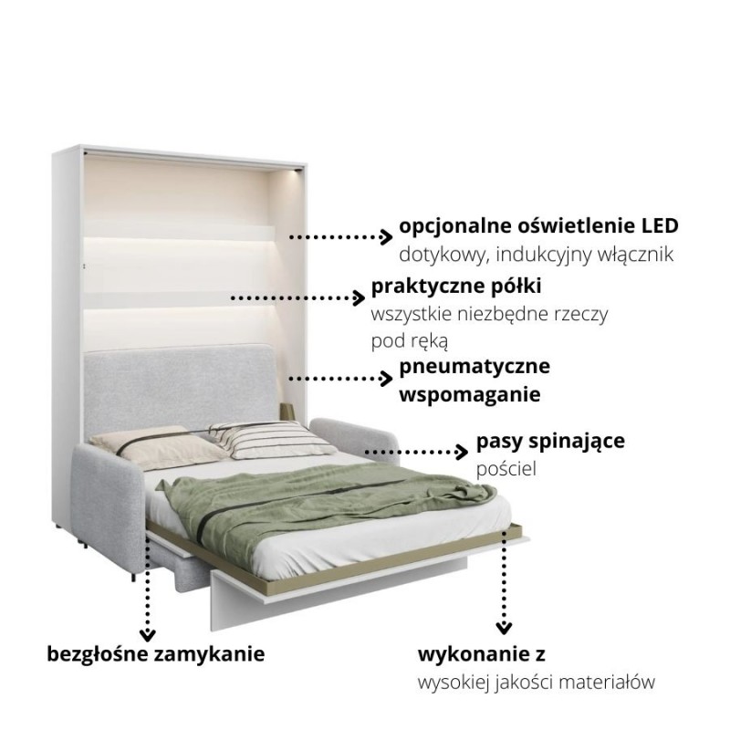 P&oacute;łkotapczan BC-01 z sofą BC-18 i dostawkami BC-07 140X200