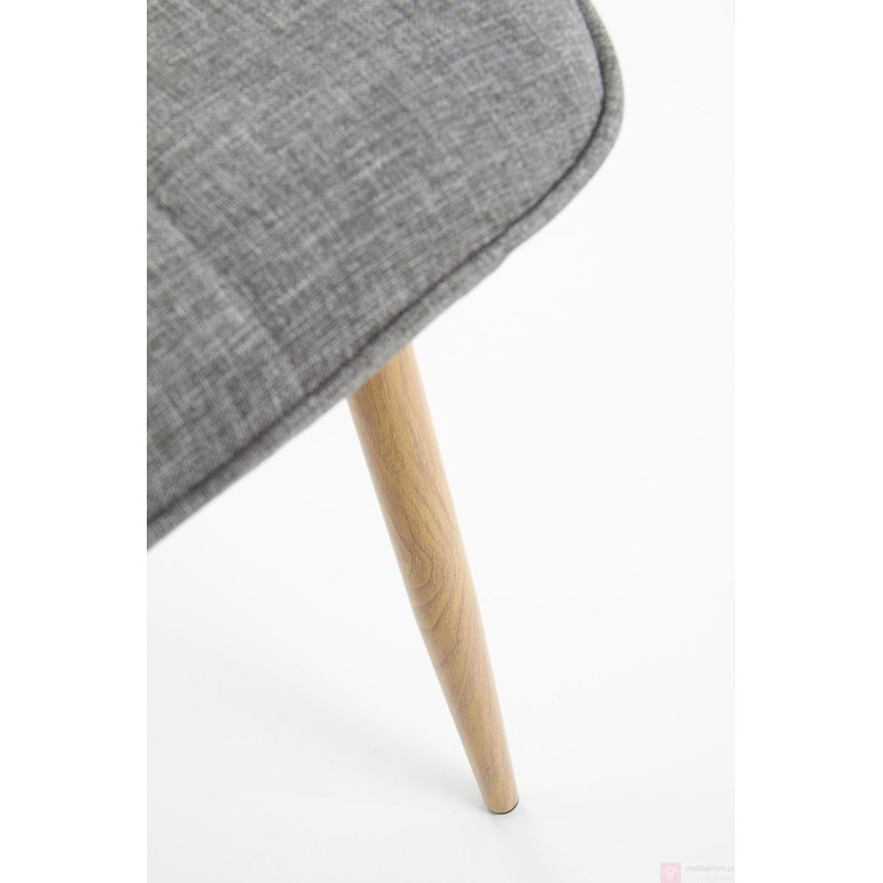 Krzesło tapicerowane Emmet dąb miodowy/popiel