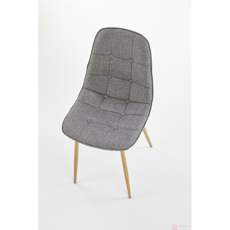 Krzesło tapicerowane Emmet dąb miodowy/popiel