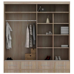 Szafa przesuwna Onyx z lustrem i oświetleniem LED 203cm