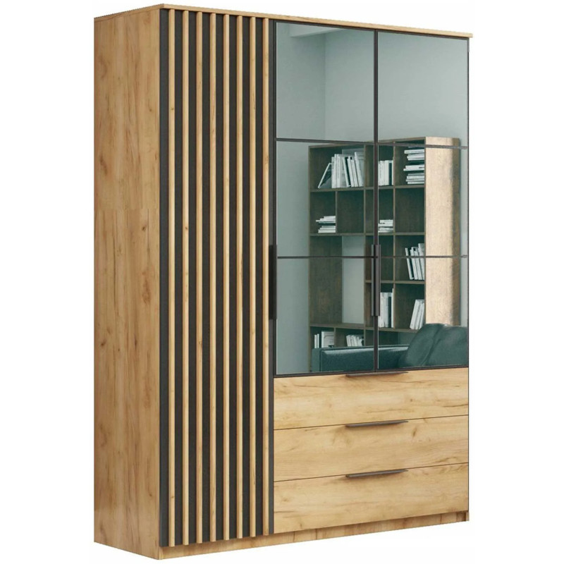 Nowoczesna szafa z szufladami i lustrem Sorento 150