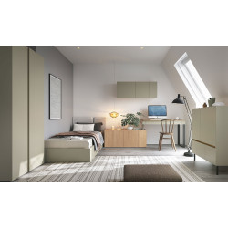 Trzydrzwiowa komoda Luca LC07 eukaliptus/dąb baltic dune