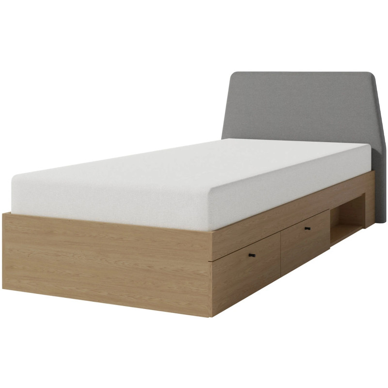 Łóżko 90x200 Alessio AE12 eukaliptus/dąb baltic dune