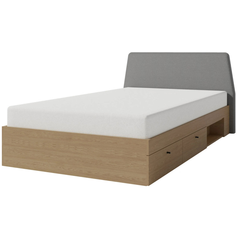 Łóżko 120x200 Alessio AE13 eukaliptus/dąb baltic dune