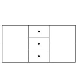 Komoda 2-drzwiowa z 3 szufladami Velvet Typ 47 Szynaka Meble Komoda 2-drzwiowa z 3 szufladami Velvet Typ 47 Szynaka Meble