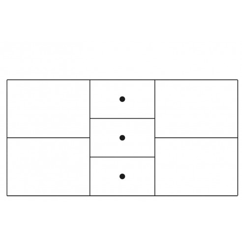 Komoda 2-drzwiowa z 3 szufladami Velvet Typ 47 Szynaka Meble