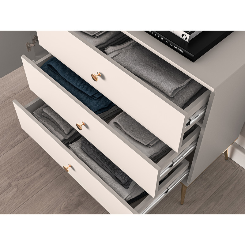 Komoda Selgin 120 kaszmir/złote nóżki