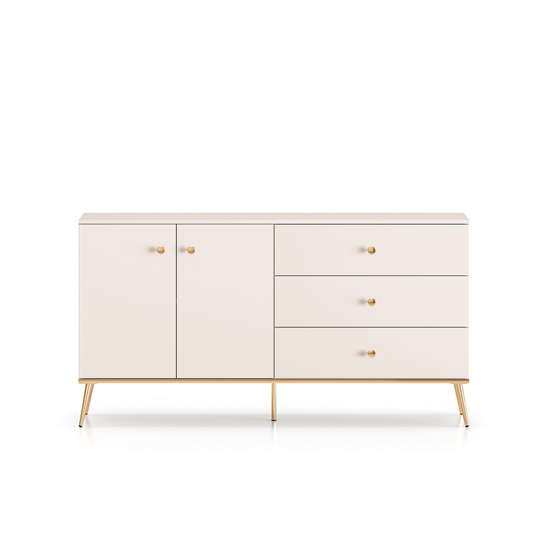 Komoda Selgin 160 kaszmir/złote nóżki