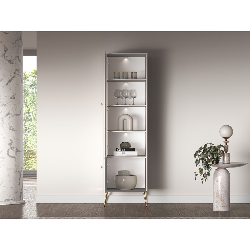 Witryna Selgin 190 kaszmir/złote nóżki ML Meble