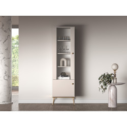 Witryna Selgin 190 kaszmir/złote nóżki ML Meble