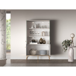 Witryna Selgin 152 kaszmir/złote nóżki ML Meble Witryna Selgin 152 kaszmir/złote nóżki ML Meble