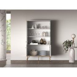 Witryna Selgin 152 kaszmir/złote nóżki ML Meble Witryna Selgin 152 kaszmir/złote nóżki ML Meble