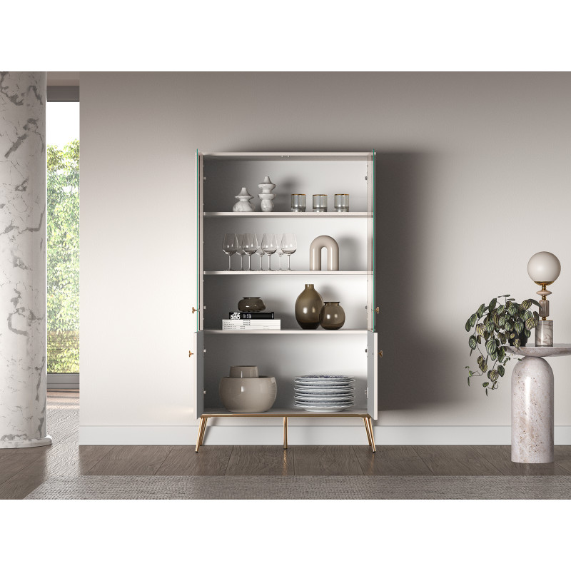 Witryna Selgin 152 kaszmir/złote nóżki ML Meble