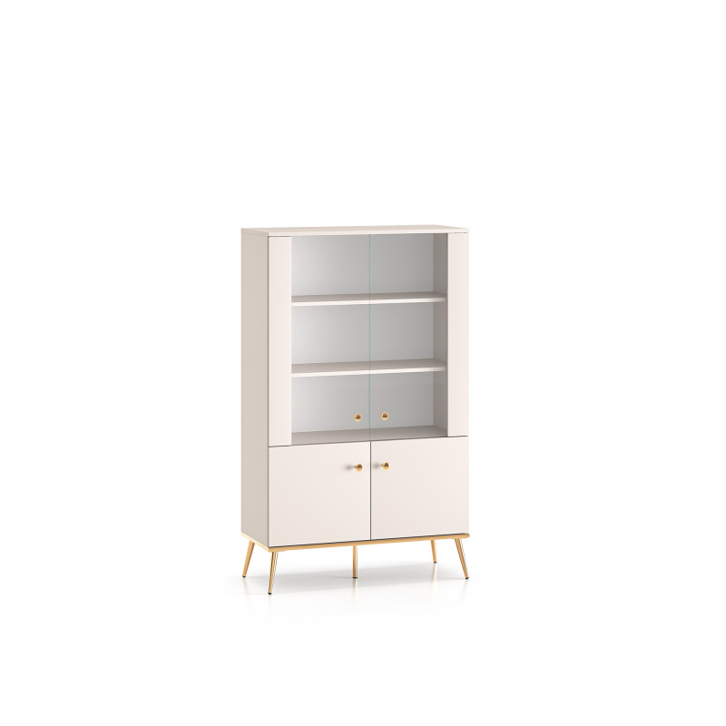 Witryna Selgin 152 kaszmir/złote nóżki ML Meble