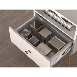 Szafka nocna Selgin kaszmir/złote nóżki ML Meble Szafka nocna Selgin kaszmir/złote nóżki ML Meble