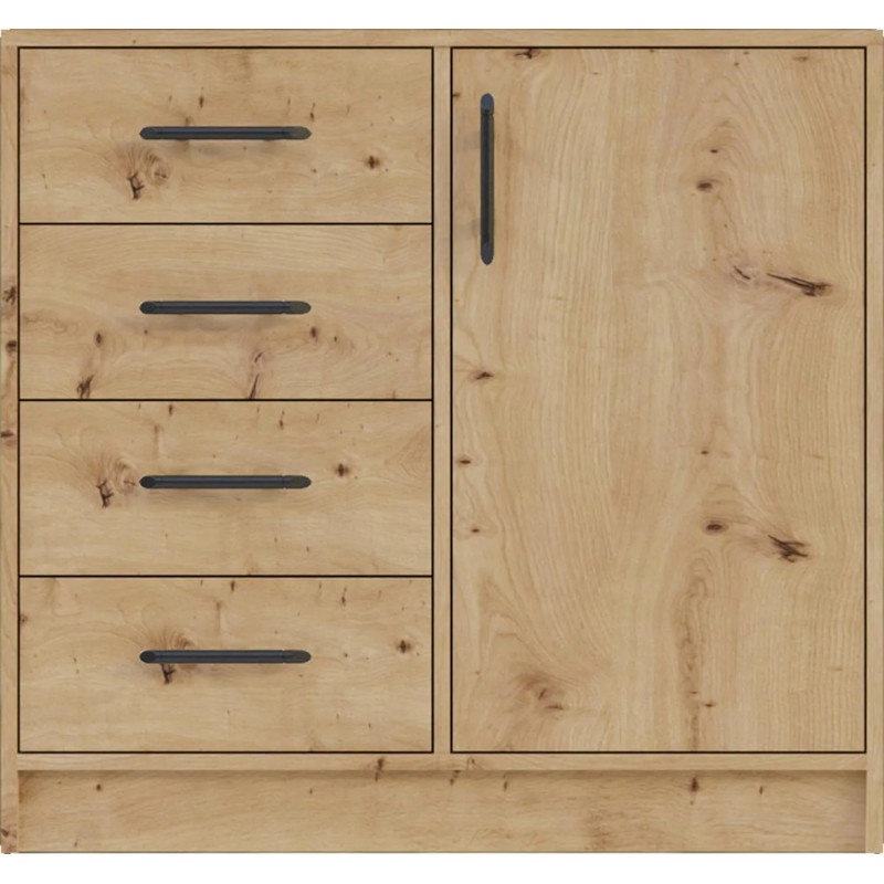 Kompaktowa komoda z szufladami Smart SRK2 dąb artisan