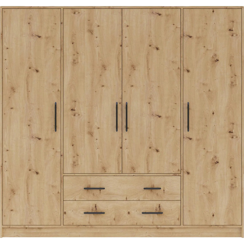 Czterodrzwiowa szafa z kolekcji Smart SR1 dąb artisan