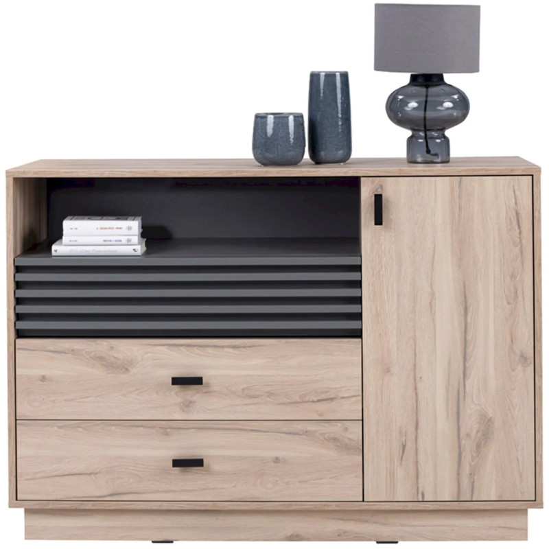 Komoda z otwartą wnęką Allmo AL7 dąb estana/antracyt