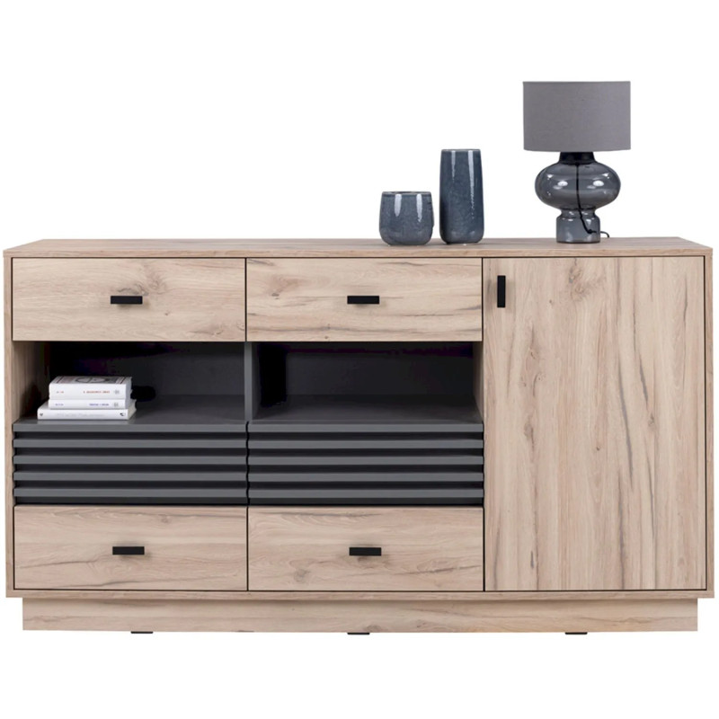 Pojemna komoda Allmo AL8 dąb estana/antracyt