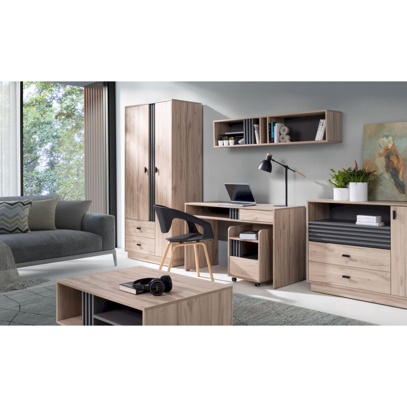 Komoda z otwartą wnęką Allmo AL7 dąb estana/antracyt