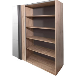 Przesuwna szafa z lustrem Allmo AL15 dąb estana/antracyt