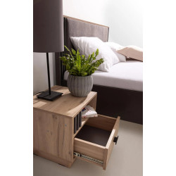 Łóżko 160x200 Allmo AL19 dąb estana/antracyt