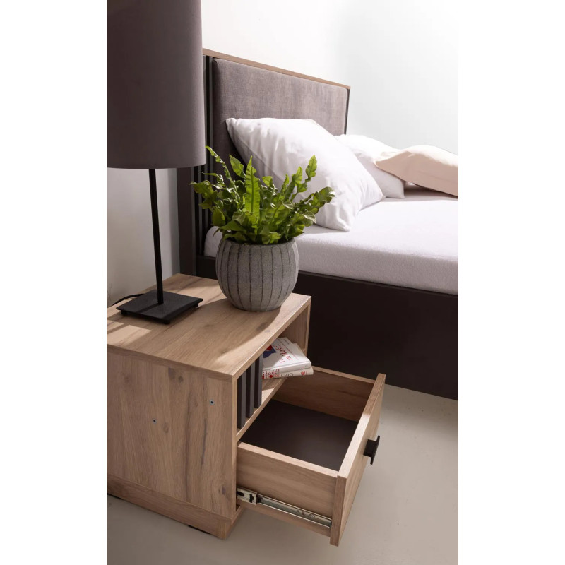 Łóżko 160x200 Allmo AL19 dąb estana/antracyt
