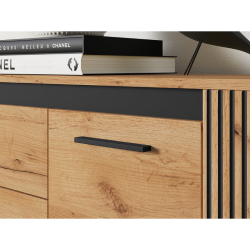 Komoda 160 Kolekcja Urso Dąb Craft Złoty/Czarny