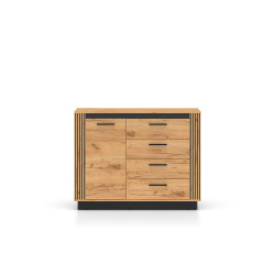 Komoda 115 Kolekcja Urso Dąb Craft Złoty/Czarny Komoda 115 Kolekcja Urso Dąb Craft Złoty/Czarny