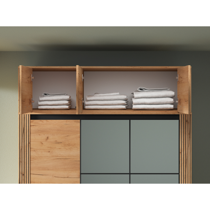 Nadstawka do szafy Urso 11 Kolekcja Urso Dąb Craft Złoty/Czarny