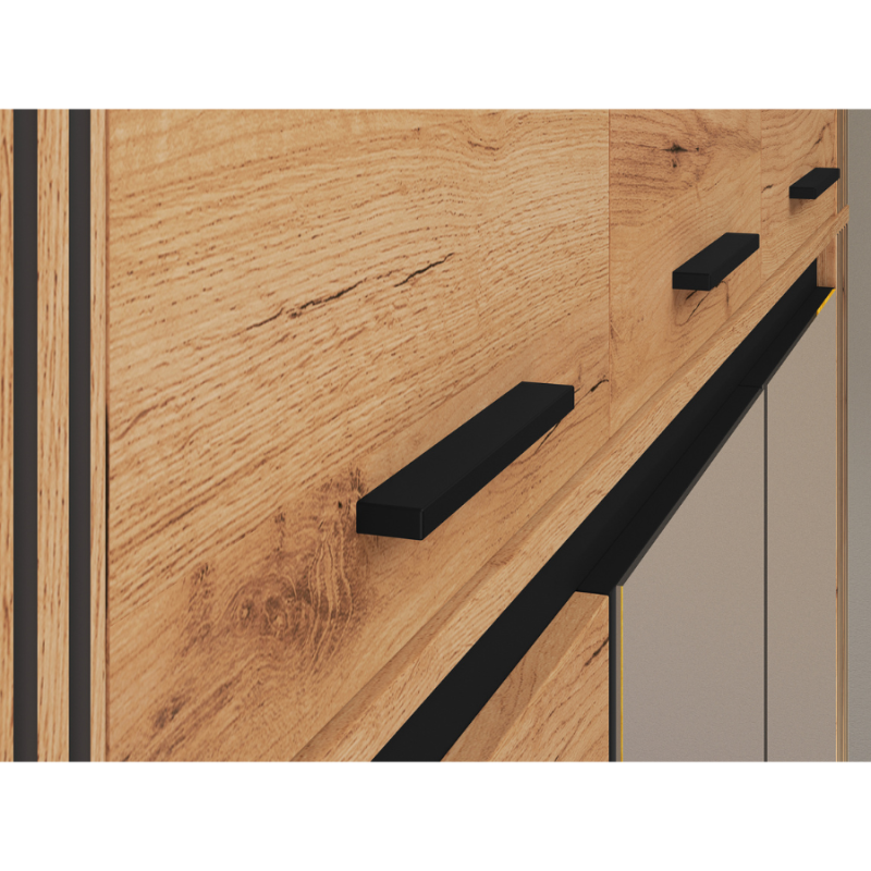 Nadstawka do szafy Urso 11 Kolekcja Urso Dąb Craft Złoty/Czarny
