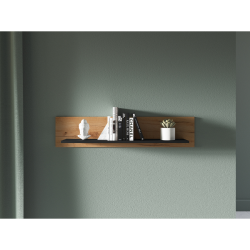 Półka Urso 12 z kolekcji Urso Dąb Craft Złoty/Czarny