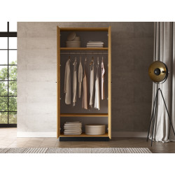 Szafa Modesto 01 dąb stylowy/czarny ML Meble