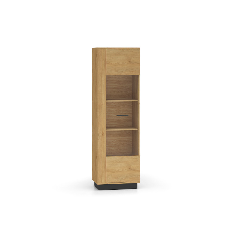 Witryna Modesto 02 dąb stylowy/czarny ML Meble