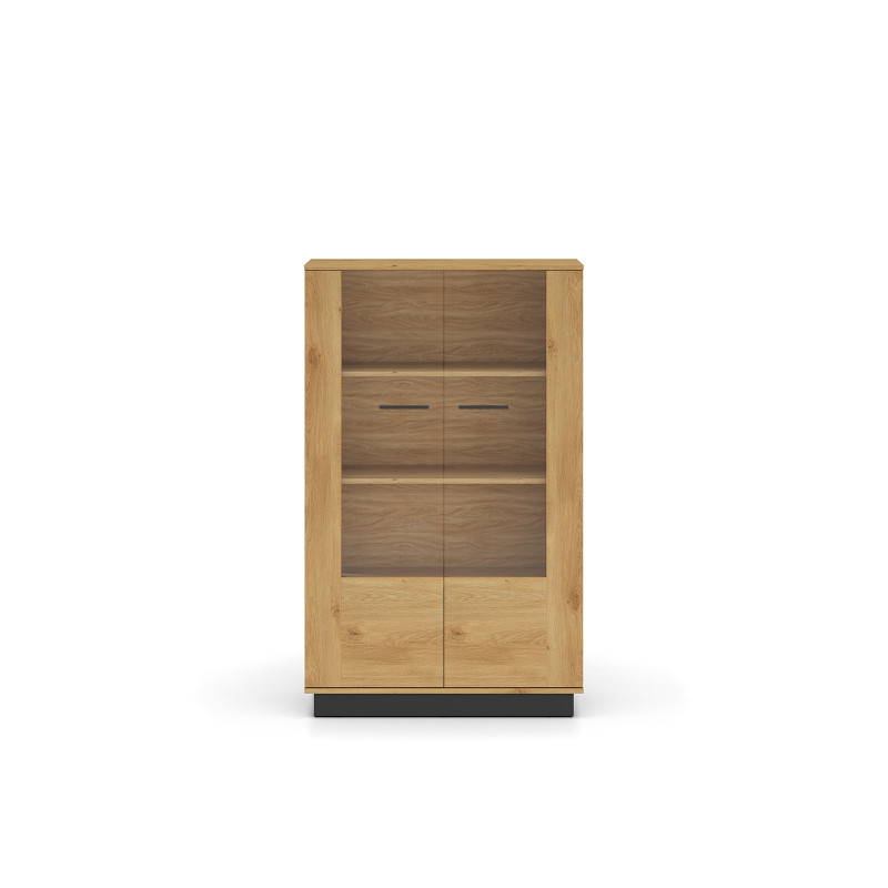 Witryna Modesto 03 dąb stylowy/czarny ML Meble