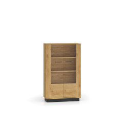 Witryna Modesto 03 dąb stylowy/czarny ML Meble