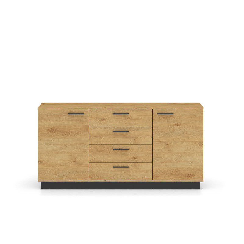 Komoda Modesto 04 dąb stylowy/czarny ML Meble