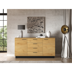 Komoda Modesto 04 dąb stylowy/czarny ML Meble