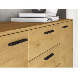 Komoda Modesto 04 dąb stylowy/czarny ML Meble